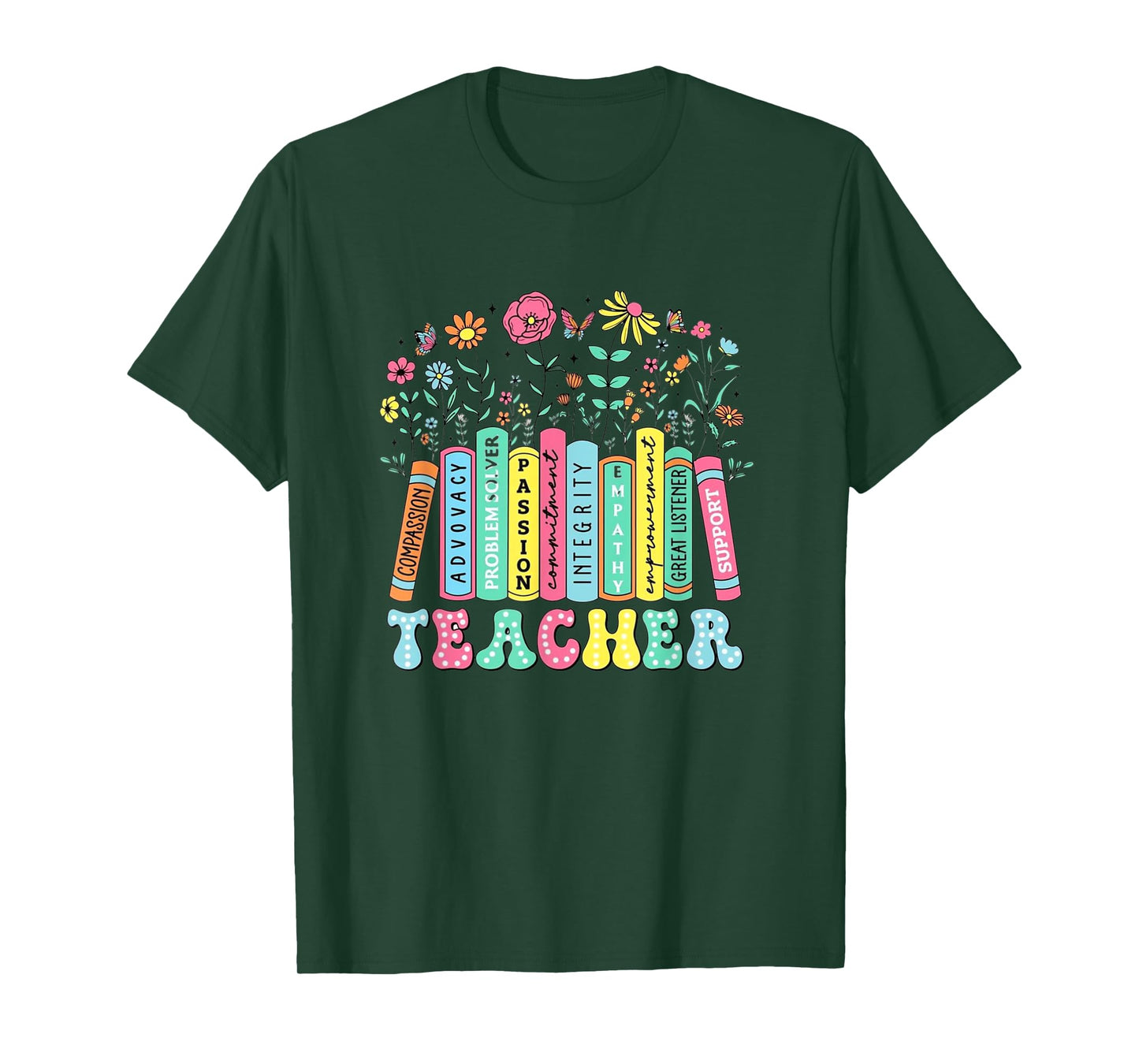 Back to School Cute Floral Teacher T-Shirt, Teacher Life T-Shirt