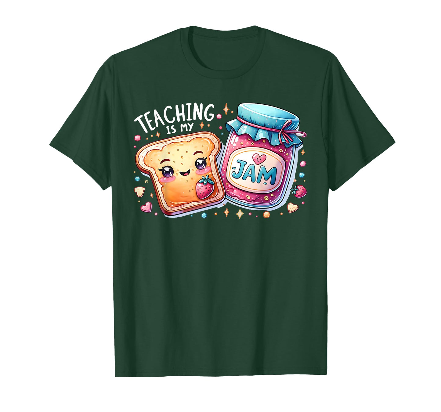 Teaching Is My Jam Cute Bread Teacher Life Back To School Men Women T-Shirt
