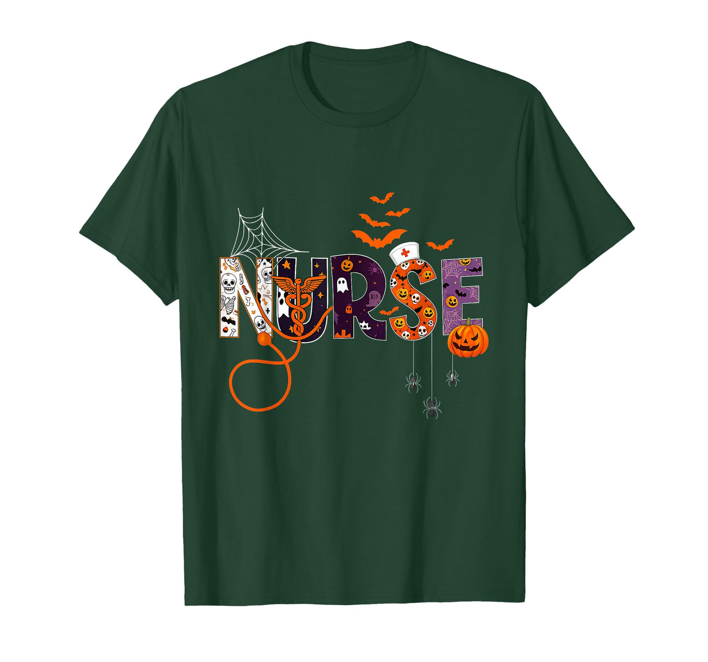 Ghost Nurse Healthcare Worker Cute Nurse Halloween T-Shirt