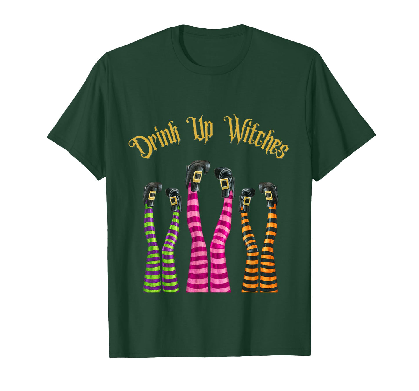 Drink Up Witches Funny Witch Legs In The Air Halloween Party T-Shirt