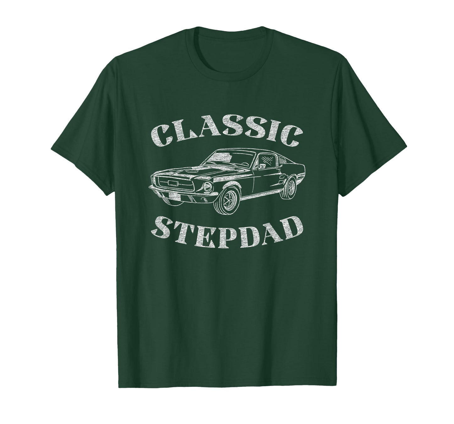 Funny Stepdad Classic Car Graphic T-Shirt