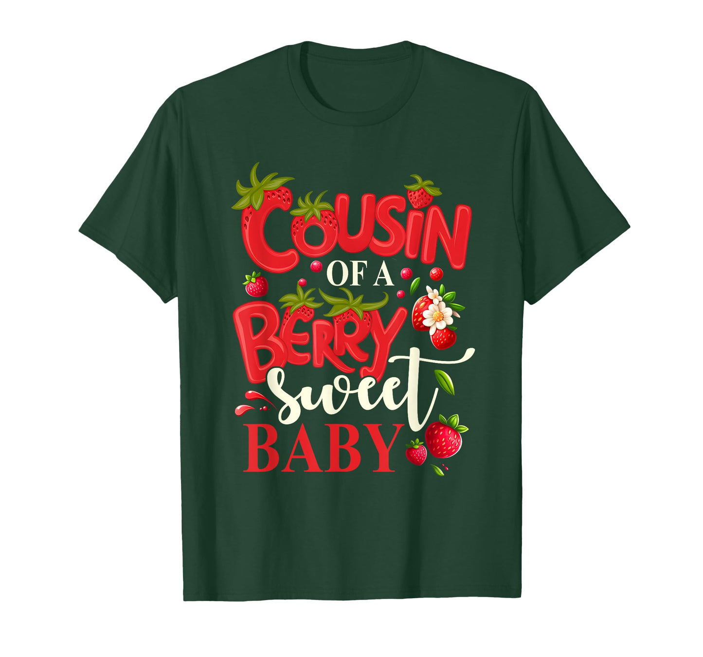 Cousin Of A Berry Sweet One Strawberry Baby First Birthday T-Shirt