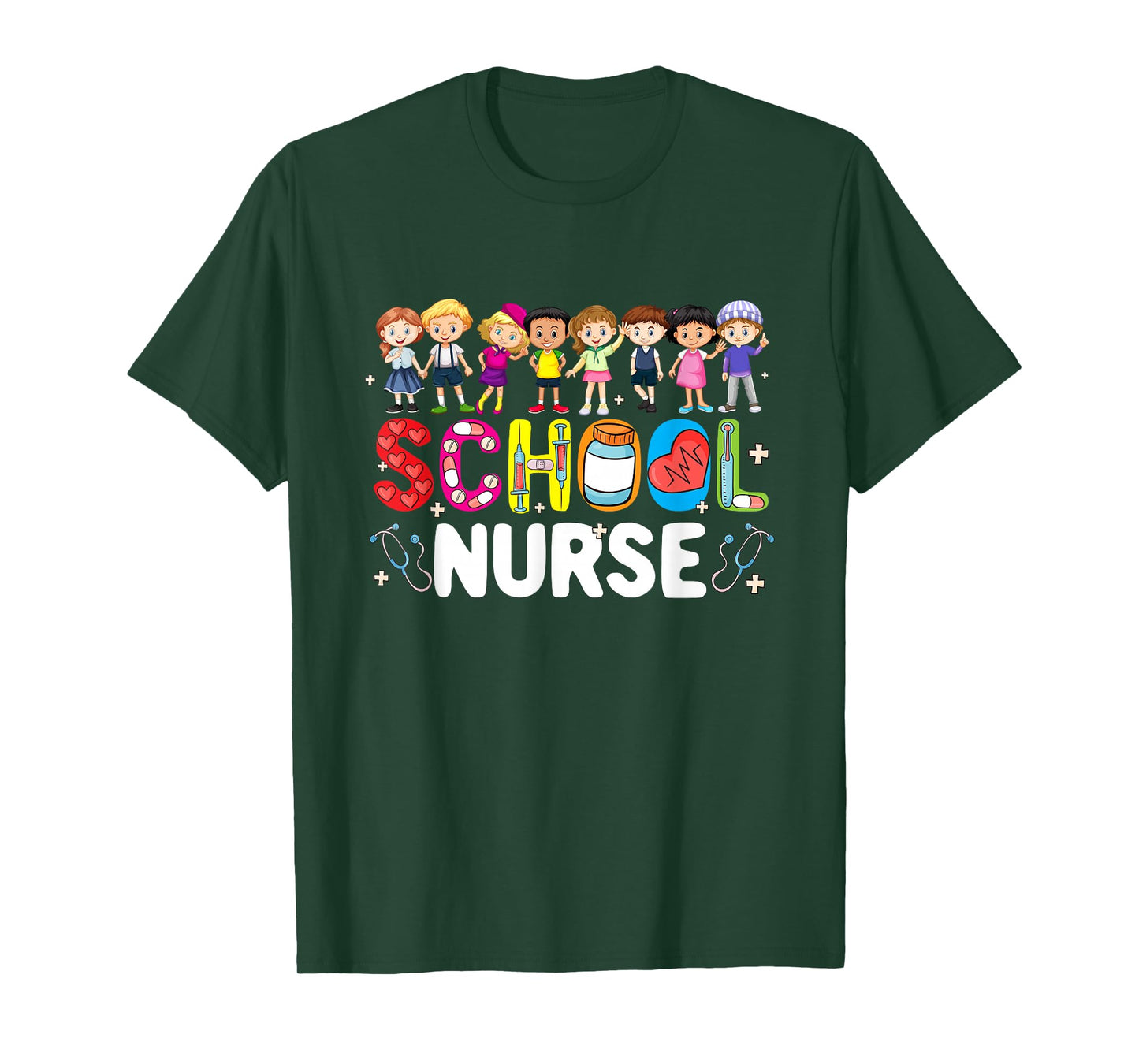 School Nurse Back To School Nursing Stethoscope Adults T-Shirt