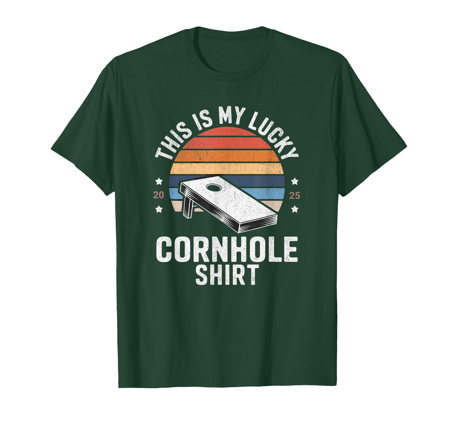 This Is My Lucky Cornhole Funny Graphic T-Shirt