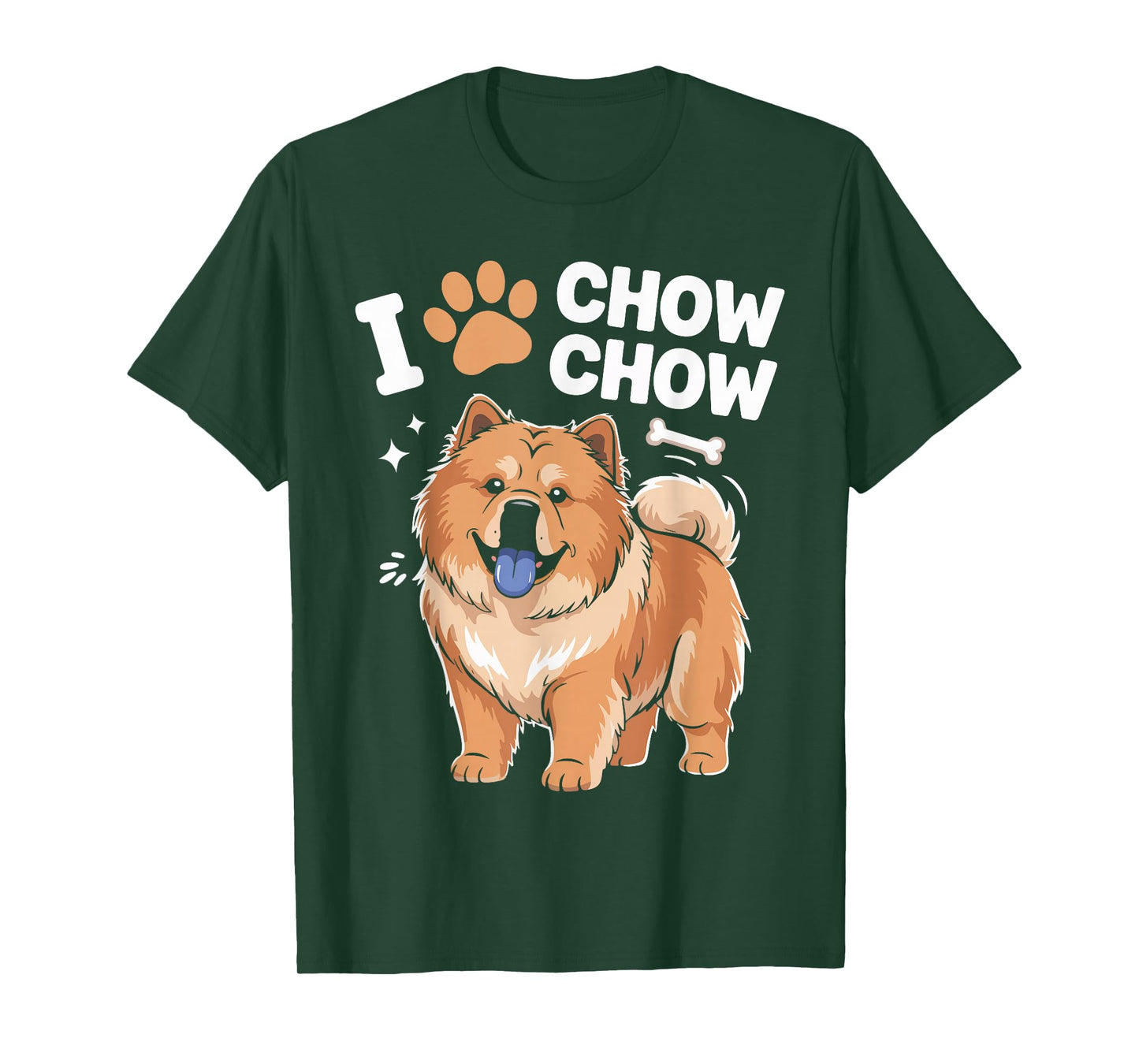 I Love Chow Chow Dog Lover Design T-Shirt