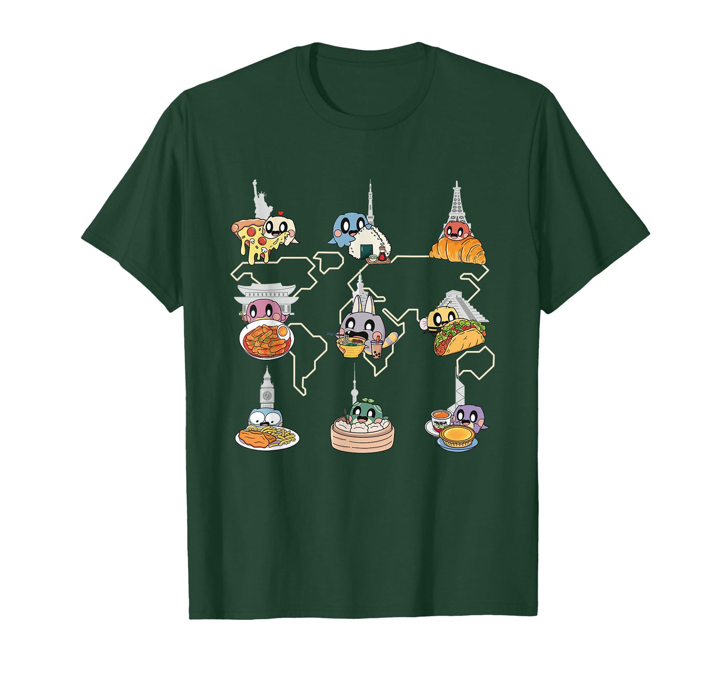 International Flavours by Dinobean Studios Cute White Print! T-Shirt