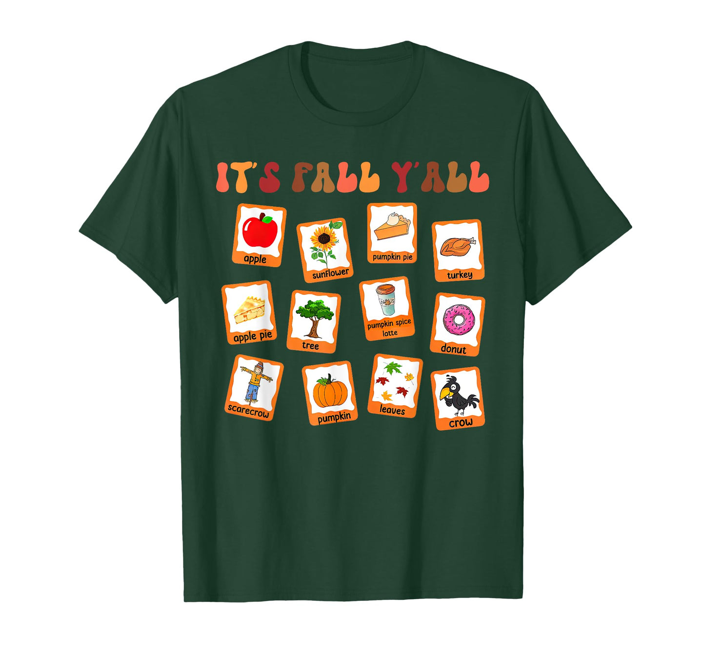 Retro It's Fall Y'all Special Education Teacher Fall Autumn T-Shirt for Men Women