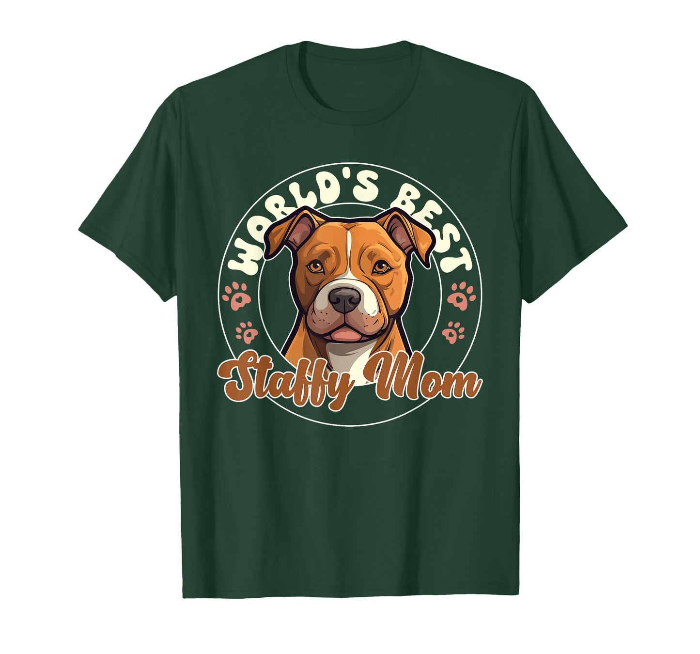 American Staffordshire Terrier World's Best Staffy Mom T-Shirt