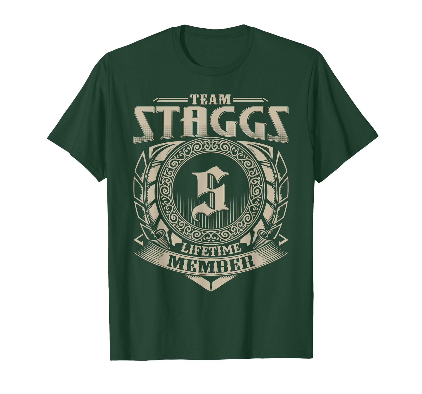 Team STAGGS Lifetime Member Funny STAGGS Family Name Vintage T-Shirt