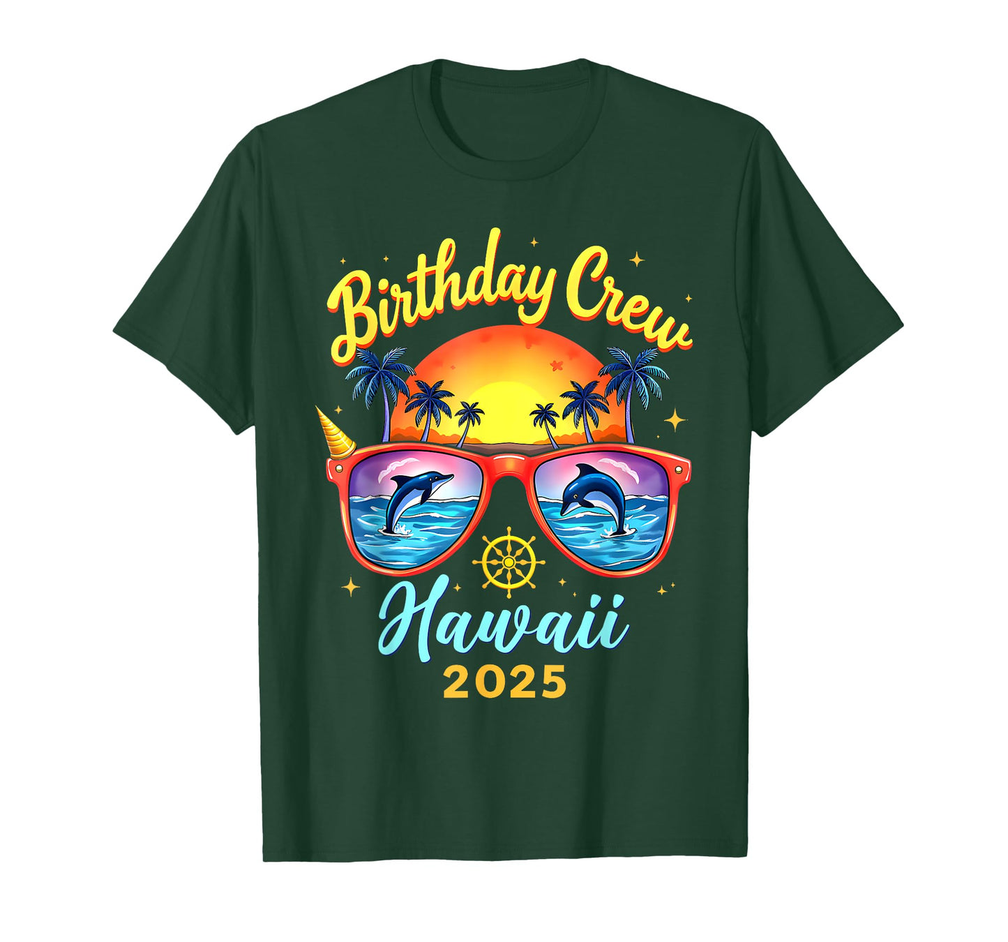 Birthday Crew Vacation Hawaii 2025 Party Matching Cruise T-Shirt