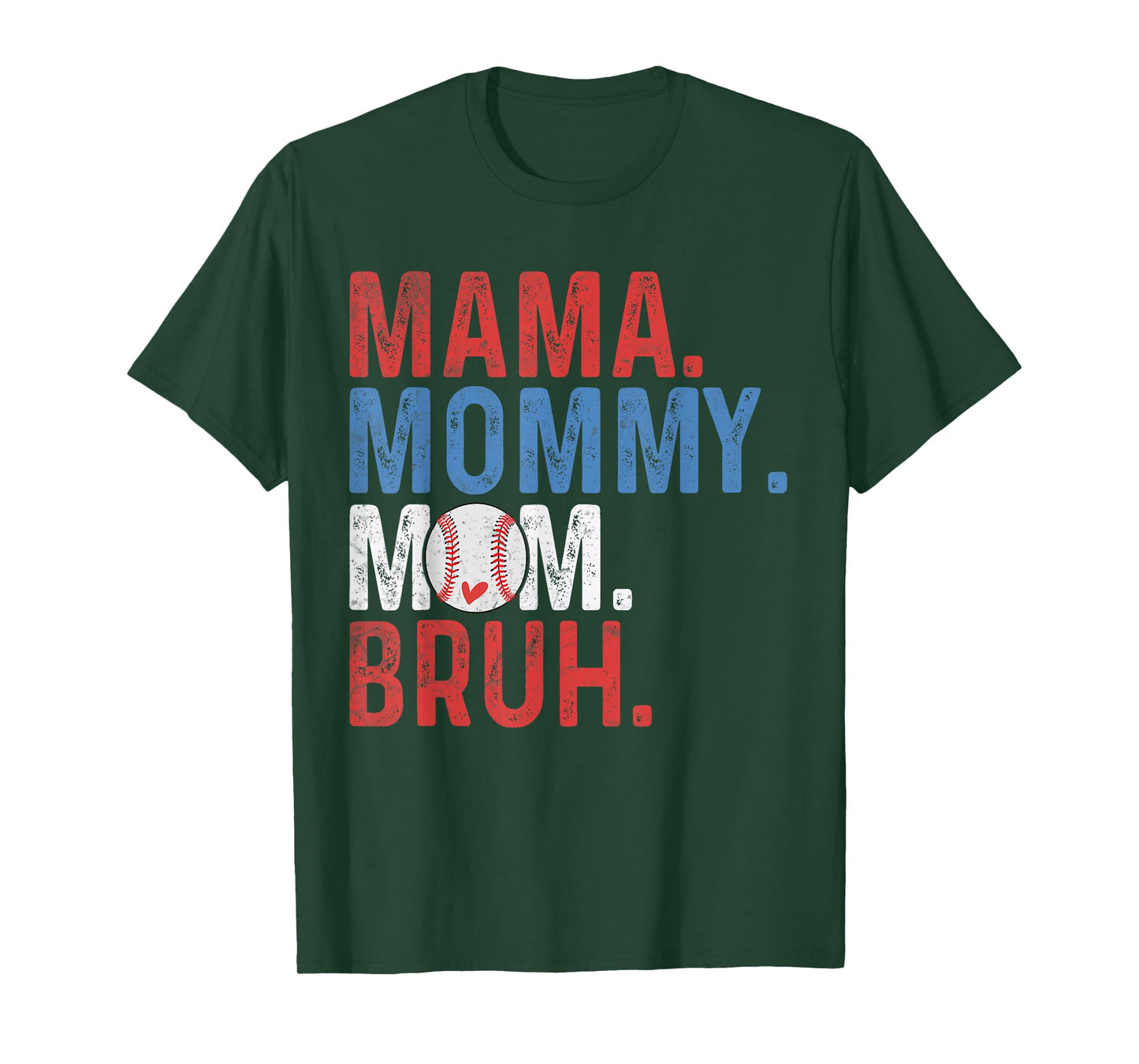 Mama Mommy Mom Bruh Baseball Mom Mothers Day Vintage Mother T-Shirt