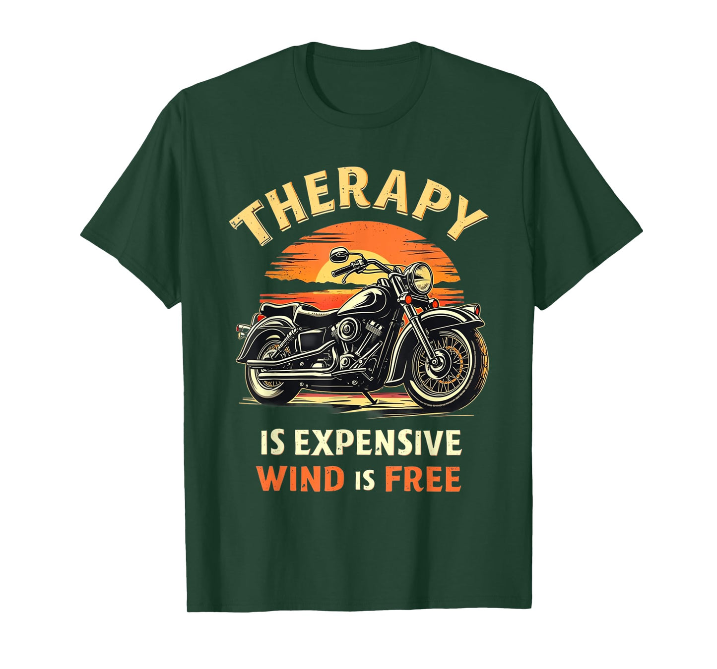 Funny Biker Life Therapy Sarcastic Motorcycle Rider Gift T-Shirt