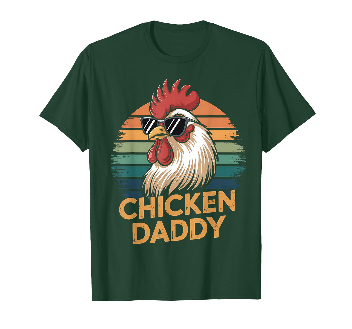 Retro Chicken Daddy Vintage 70s Retro Funny Farm Chicken Dad T-Shirt