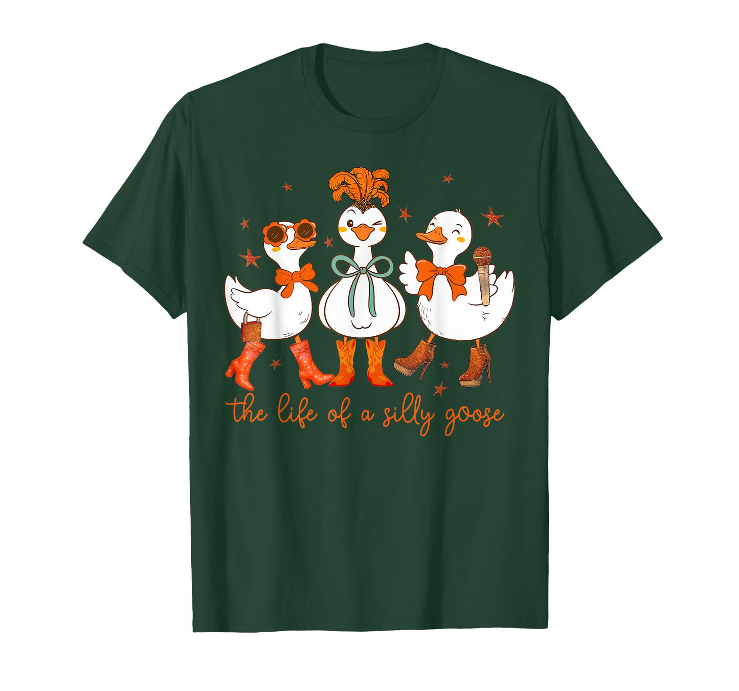 Funny The Life of a Silly Goose Retro Goose Meme Show Girl T-Shirt