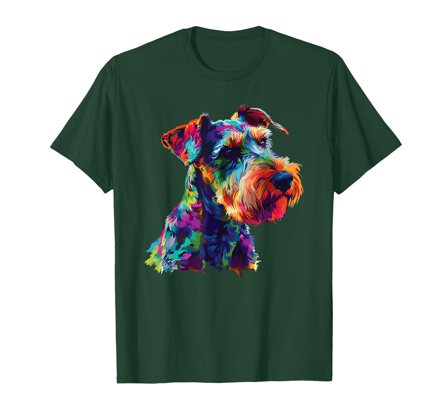 Watercolor Colorful Airedale Terrier Dog Men Women Girls Kids T-Shirt
