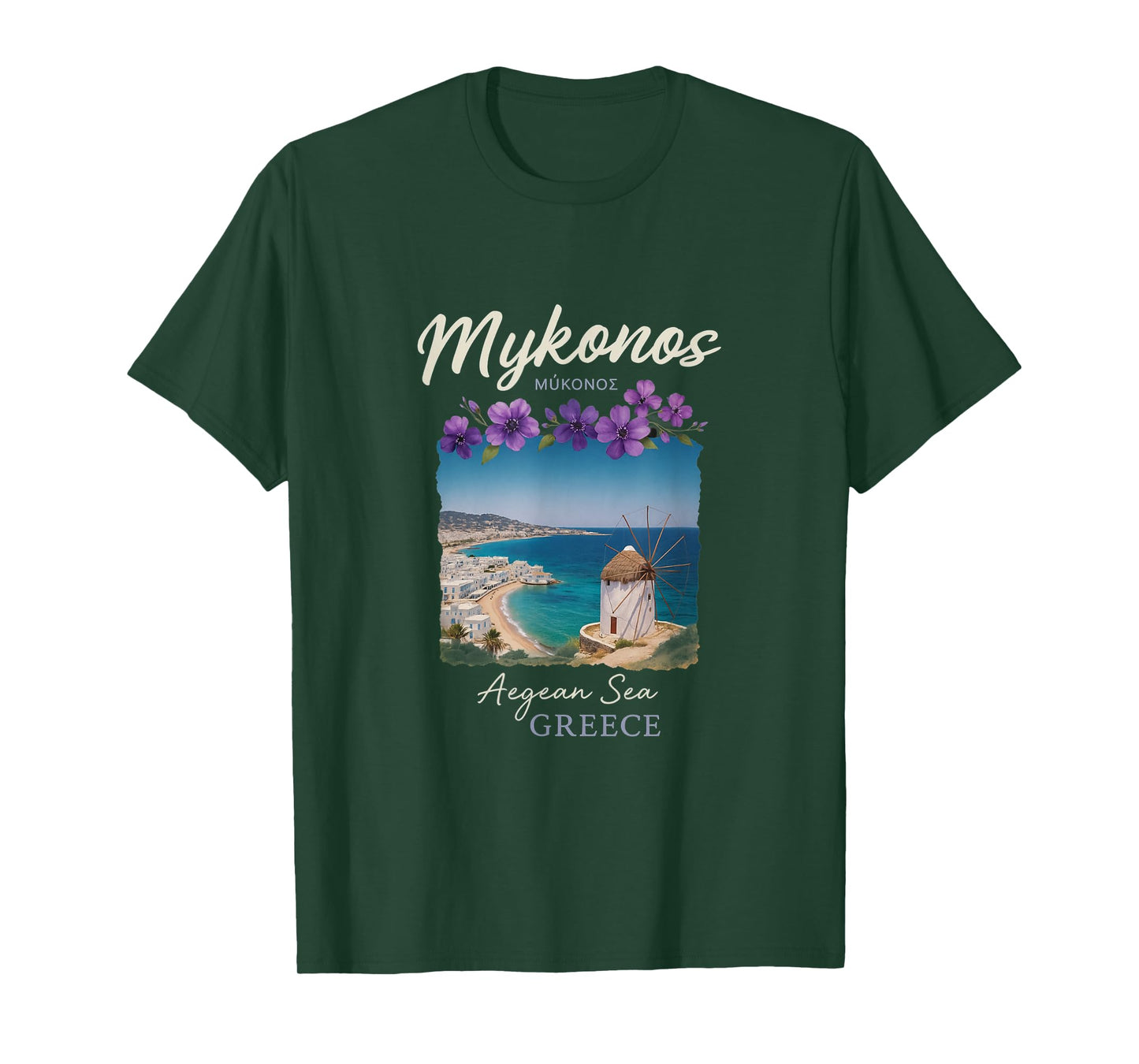 Mykonos Greece Getaway Aegean Sea Island Style T-Shirt