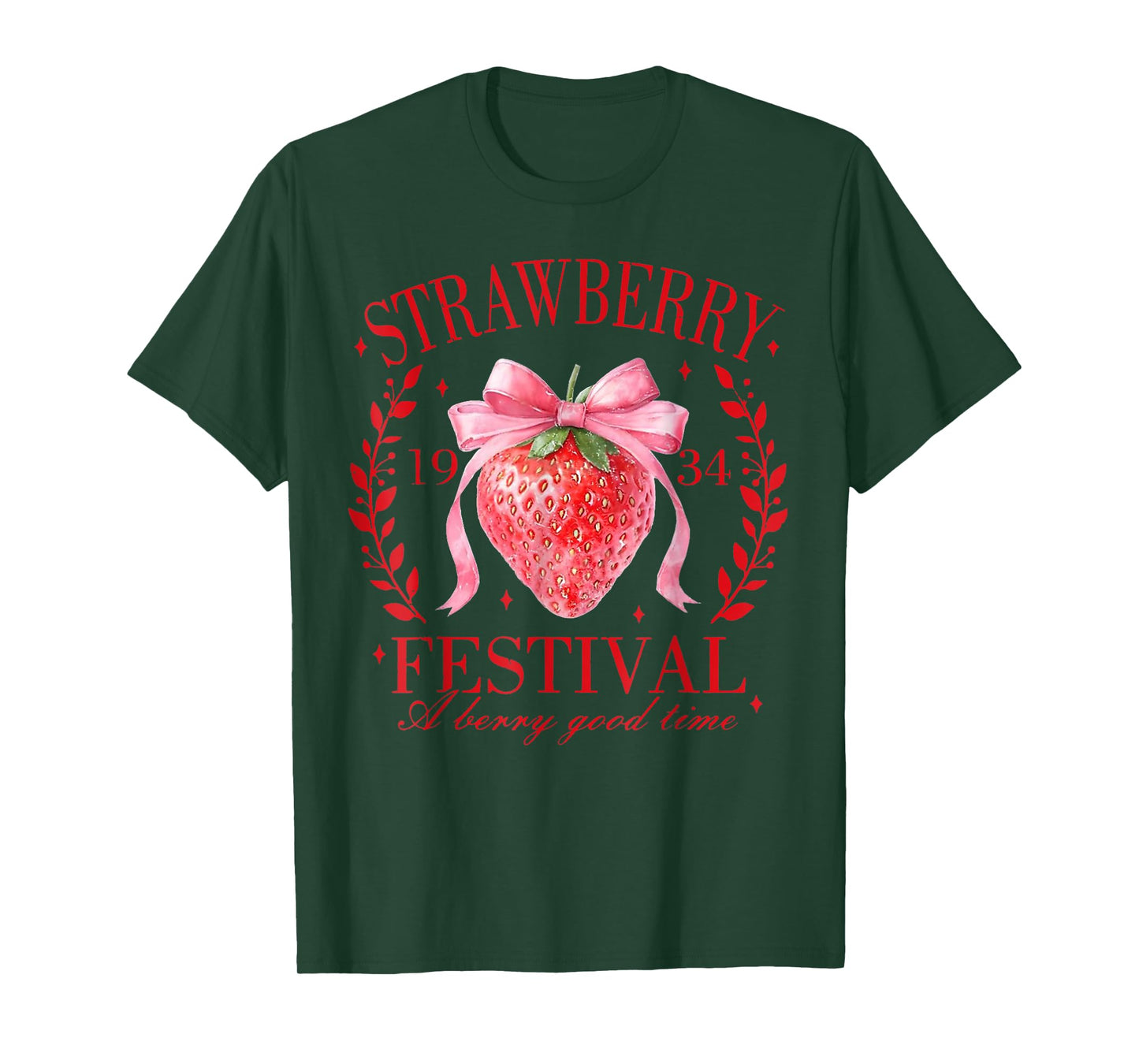 Coquette Bow Strawberry Festival A Berry Good Time Women T-Shirt