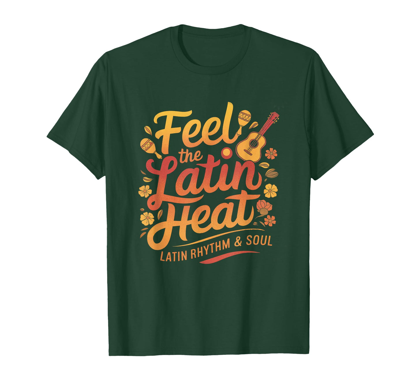 Vintage Latin Music Feel The Latin Heat Musician Groovy T-Shirt