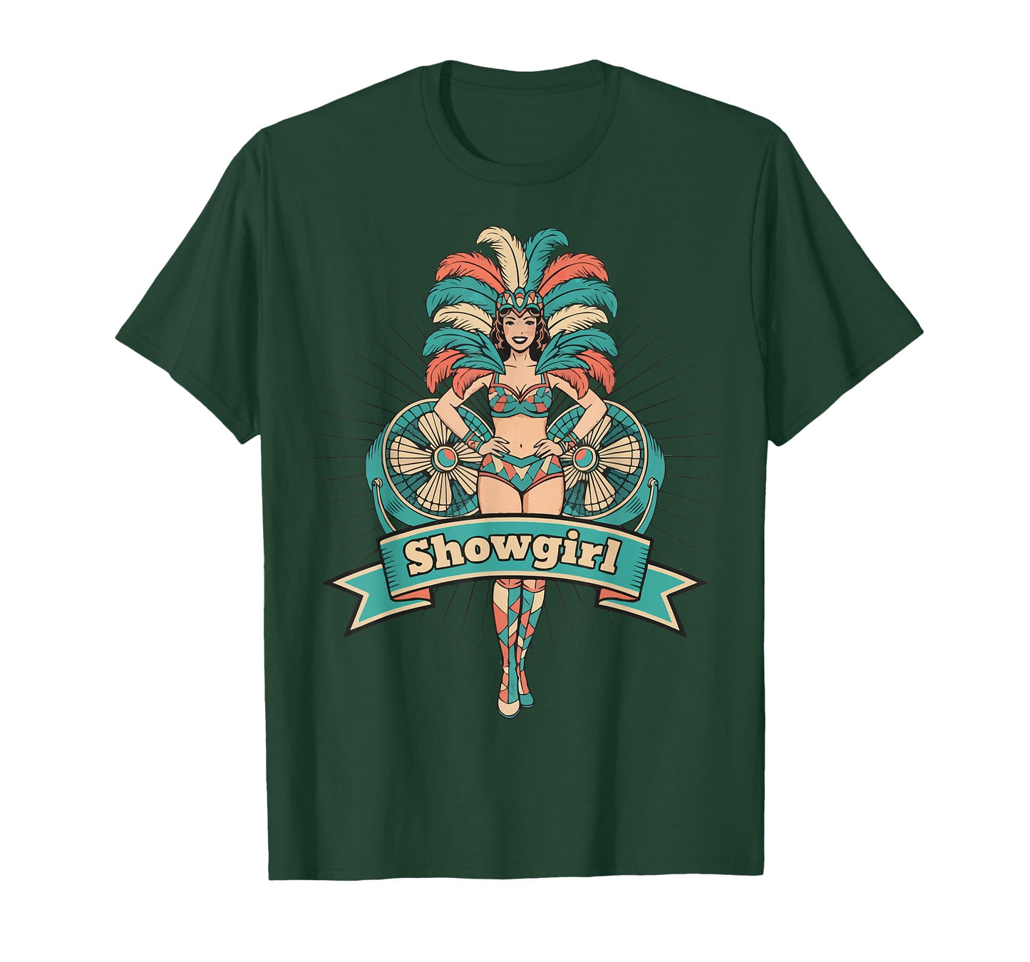 Showgirl Carnival Costume Extravaganza Art T-Shirt