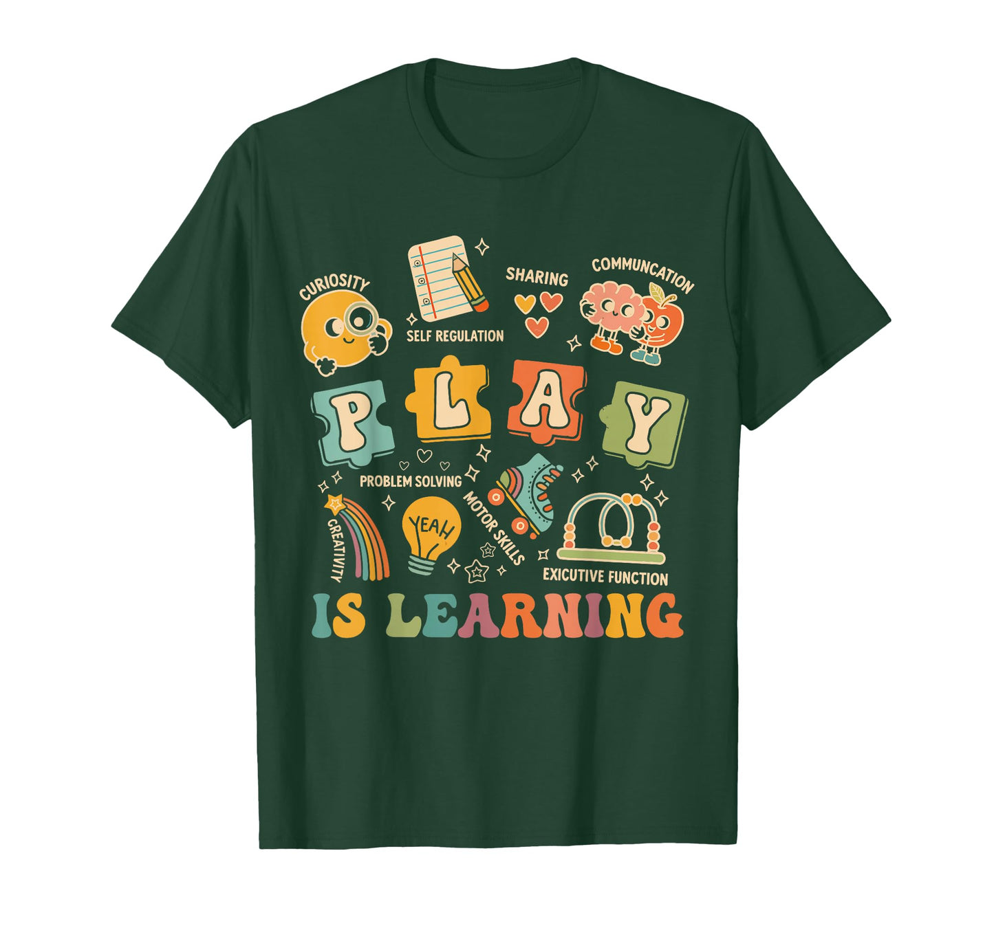 Retro Play is Learning Kindergarten Teacher Team Funny Women T-Shirt