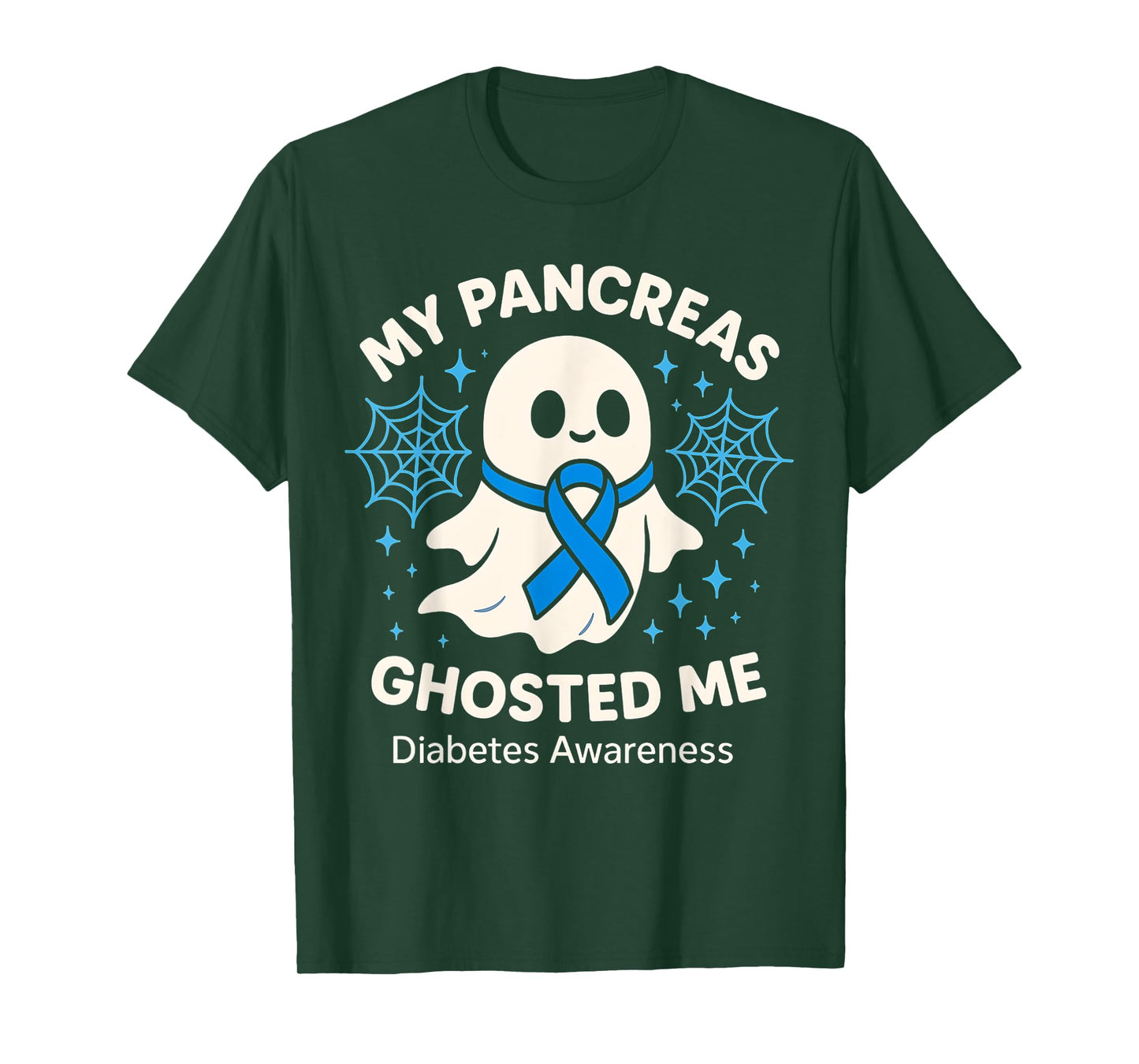 Funny Halloween Diabetes Awareness My Pancreas Ghosted Me T-Shirt