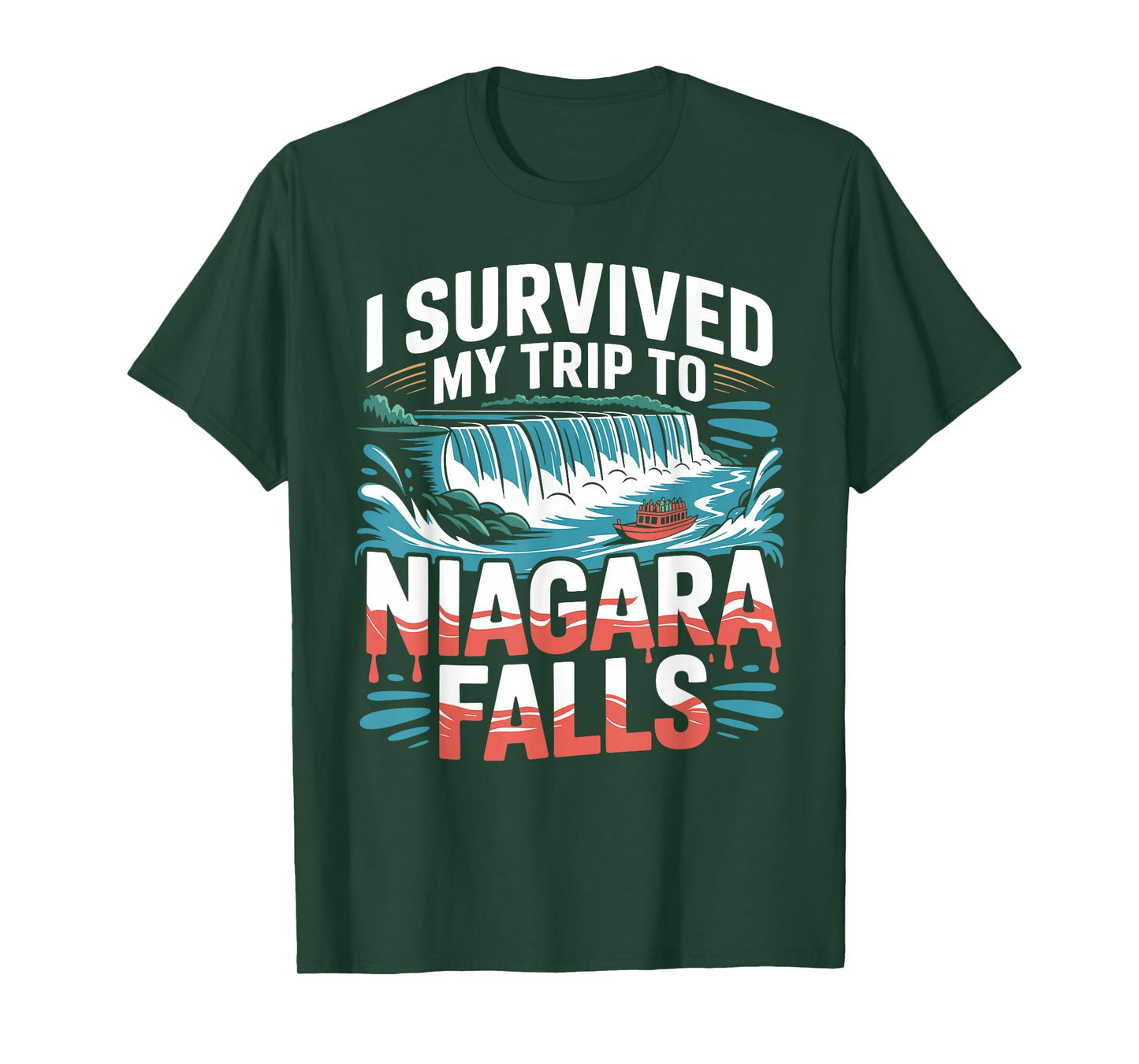 I Survived My Trip To NIAGARA FALLS T-Shirt Simple City T-Shirt