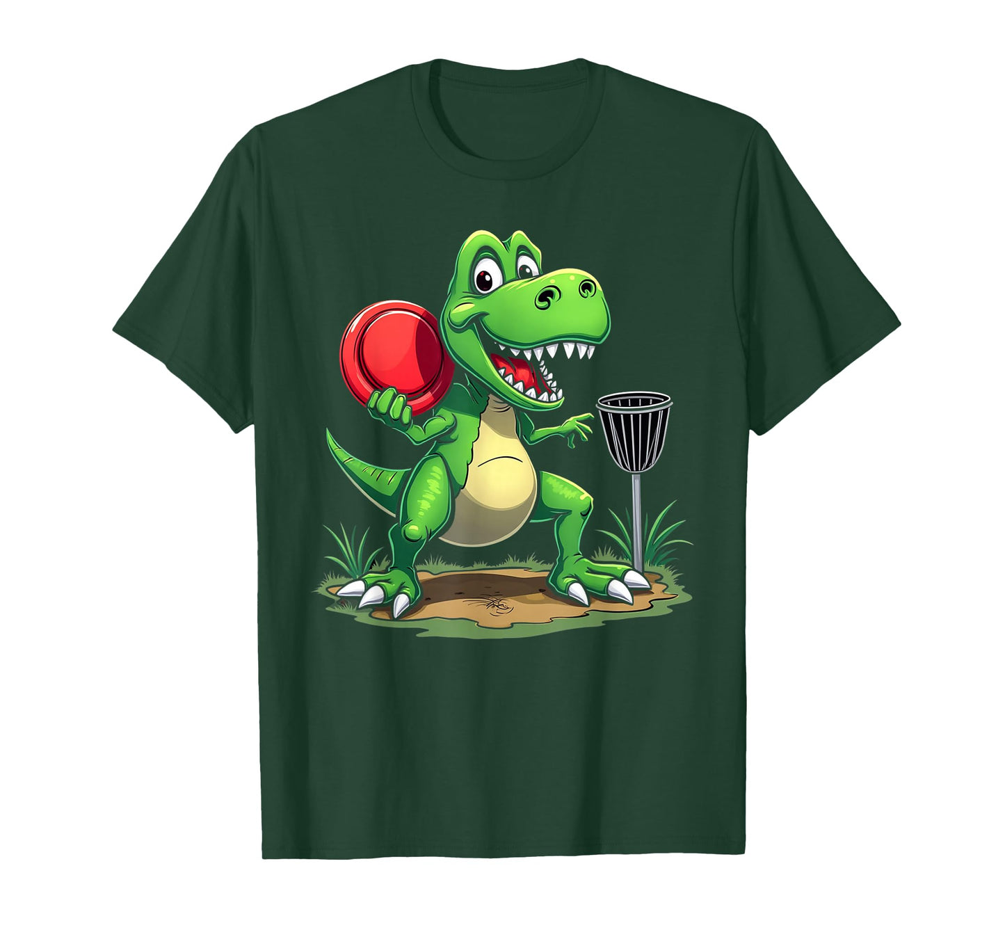 Disc Golf Dinosaur Thrower Jurassic Chain Basket Boys Girls T-Shirt