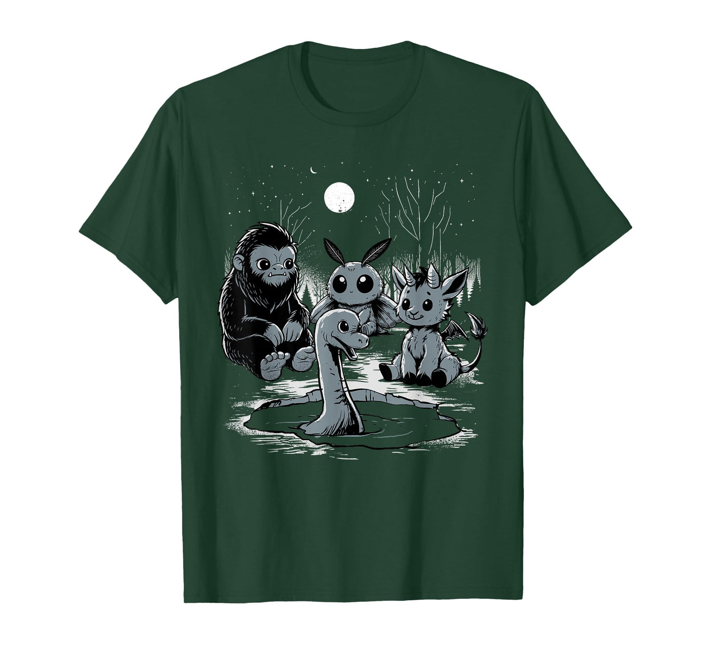 Cryptid Shirt Bigfoot Loch Ness Monster Mothman Jersey Devil T-Shirt