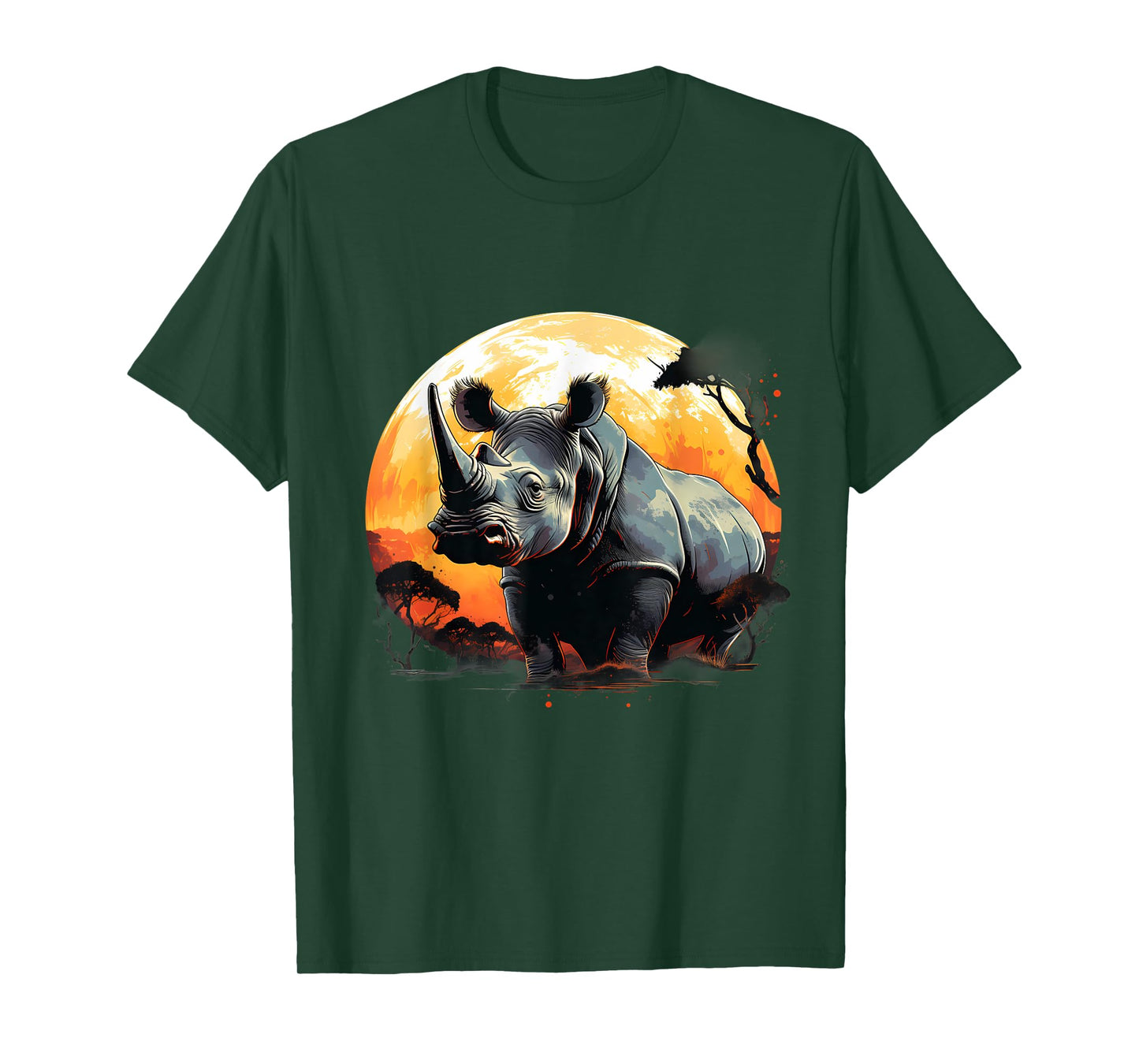 Rhino Nature Animal Art Rhinoceros Wildlife Motif Savanna T-Shirt