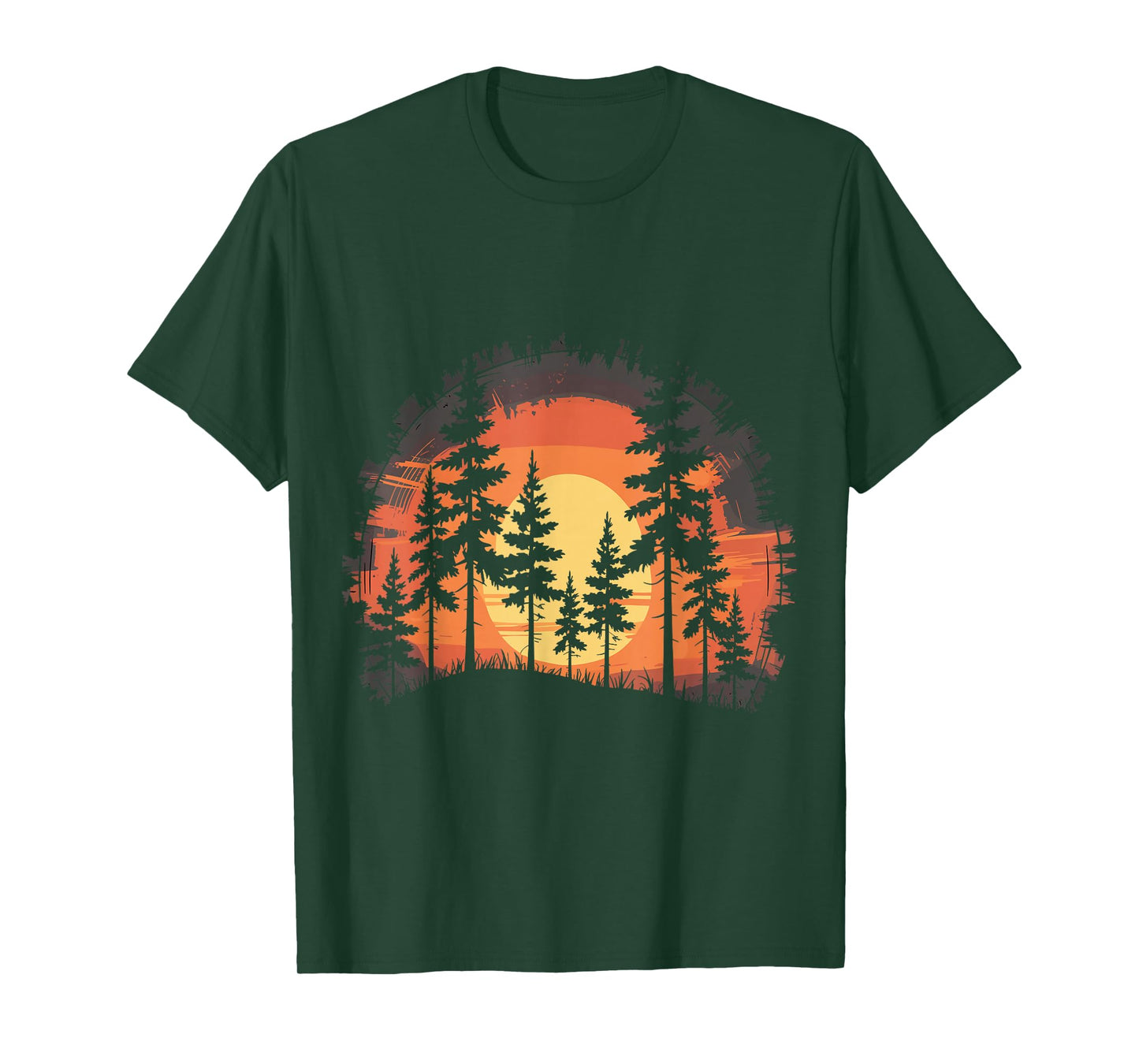 Retro Wilderness Trees Reflection Outdoor wildlife Forest T-Shirt