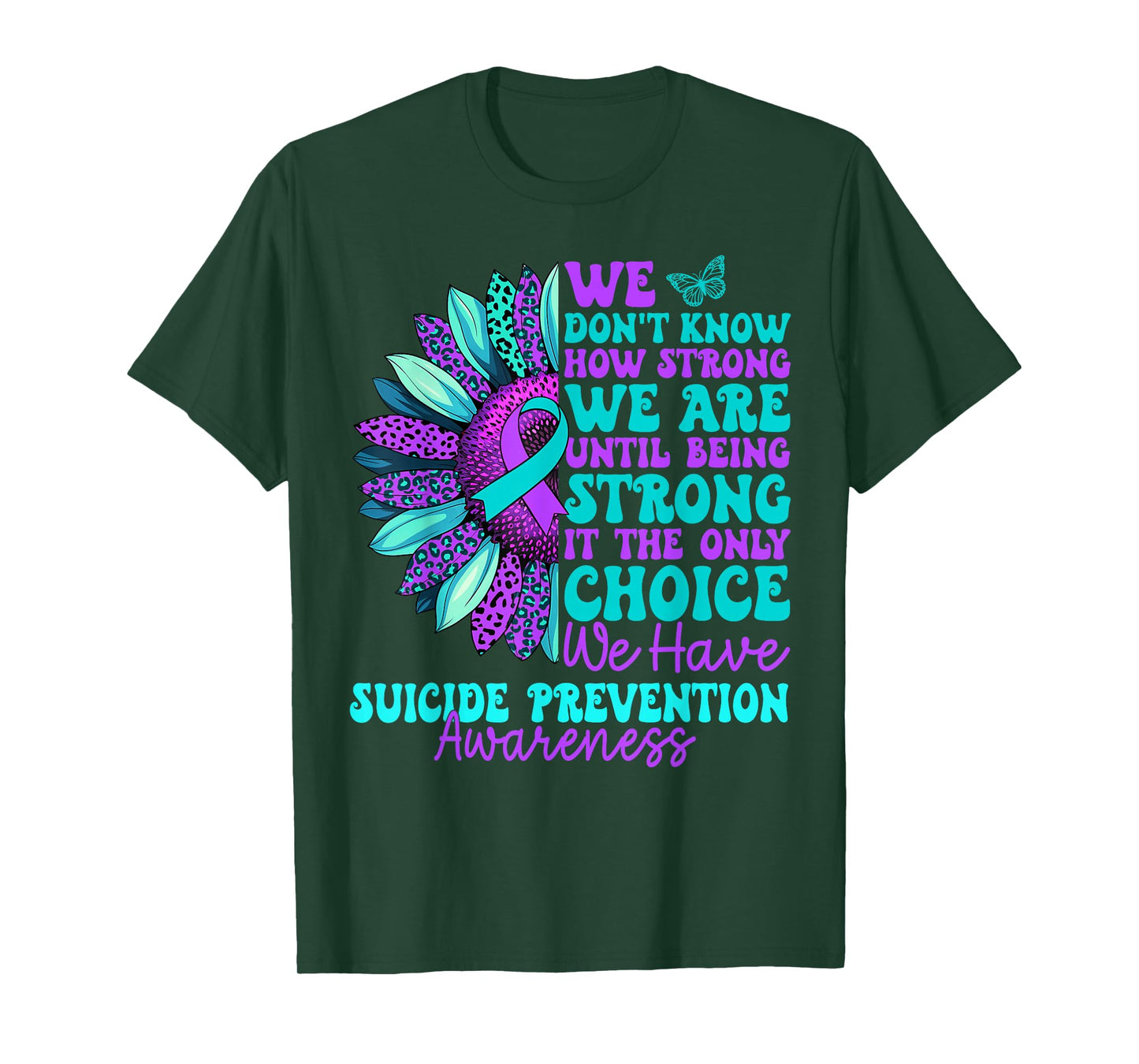 Vintage Sunflower Suicide Prevention Awareness Men Women T-Shirt