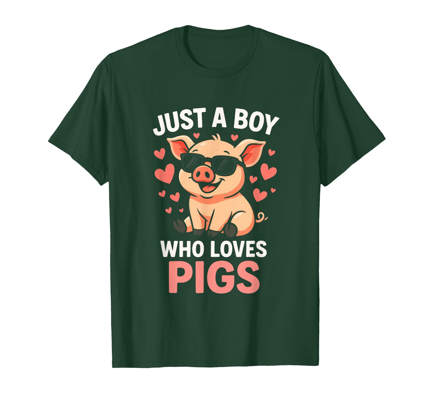 Just A Boy Who Loves Pigs - Funny Farmer Humor T-Shirt