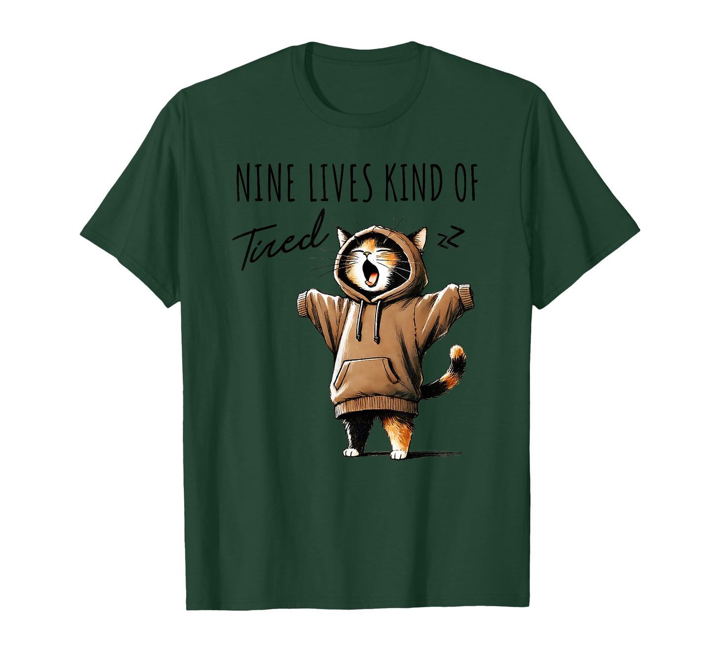 Nine Lives Cat Men Women Kids T-Shirt