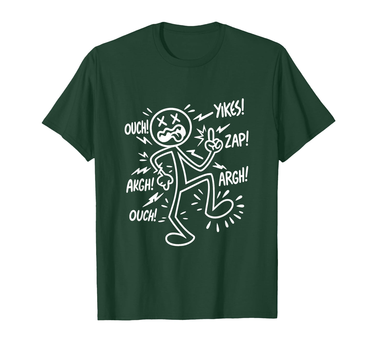 Ow Ow Ow Comedy Stick Character Funny Chronic Pain Meme T-Shirt