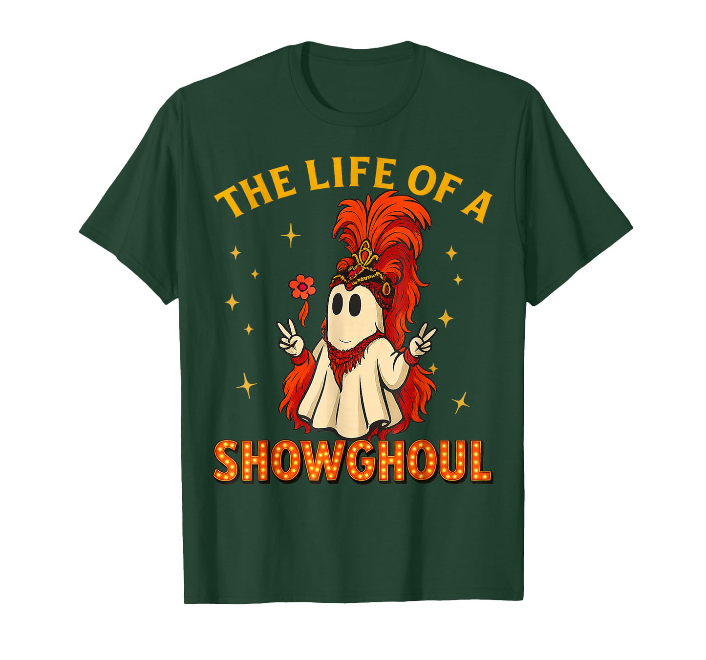 The Life of A Showghoul Funny Halloween Ghost Girl T-Shirt