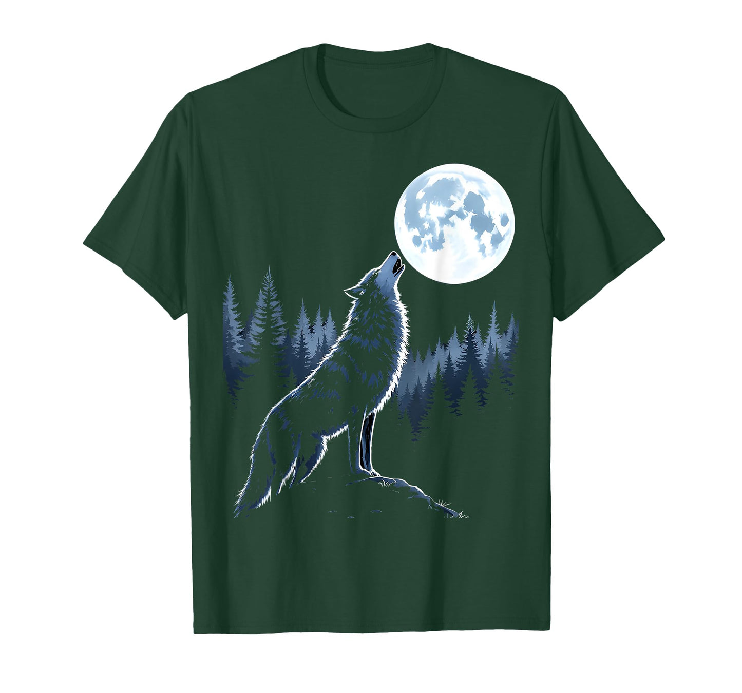 Wolf howling at moon howling wolf wildlife lovers T-Shirt