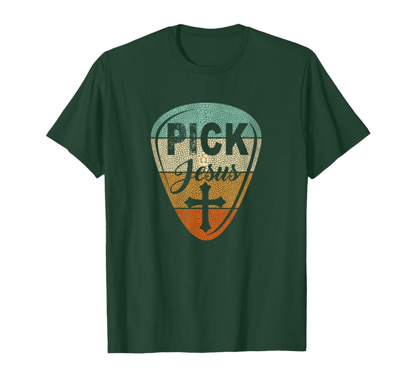 Pick Jesus - Christian Music Pastor Guitar Tees Vintage Pick T-Shirt
