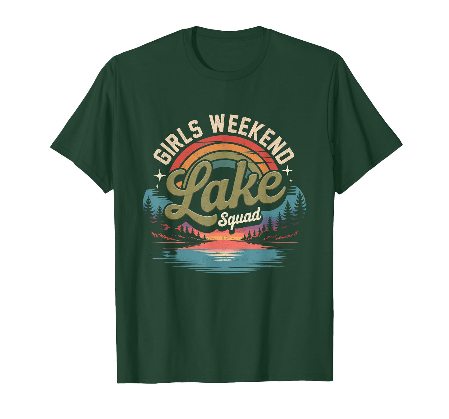 Girls Weekend Trip Daughter Sunset Lake Squad Adventure T-Shirt