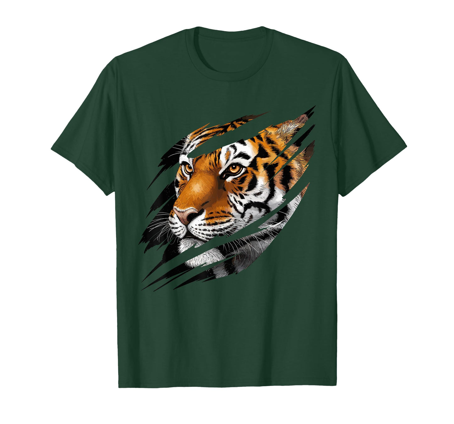 Fearless Tiger Silhouette Claw Eye Zoo Wildlife Animal T-Shirt