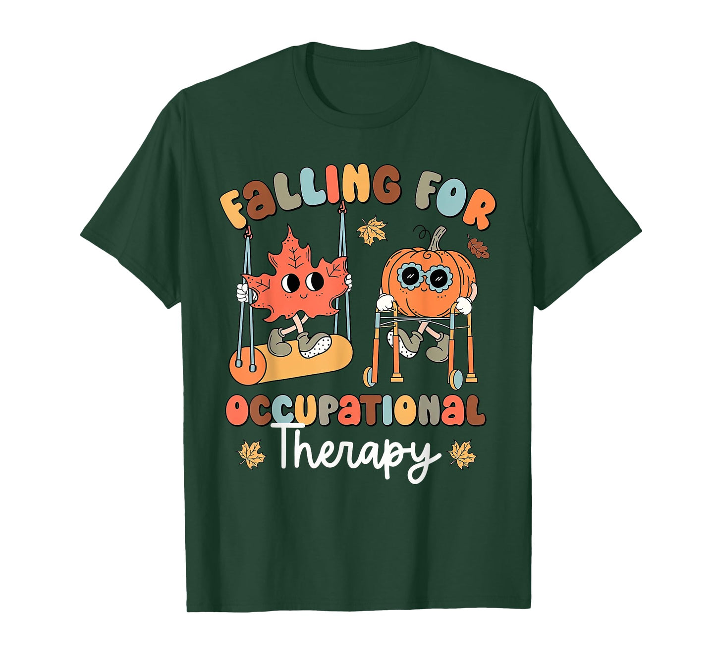 Retro Falling For Occupational Therapy OT Fall Thanksgiving T-Shirt