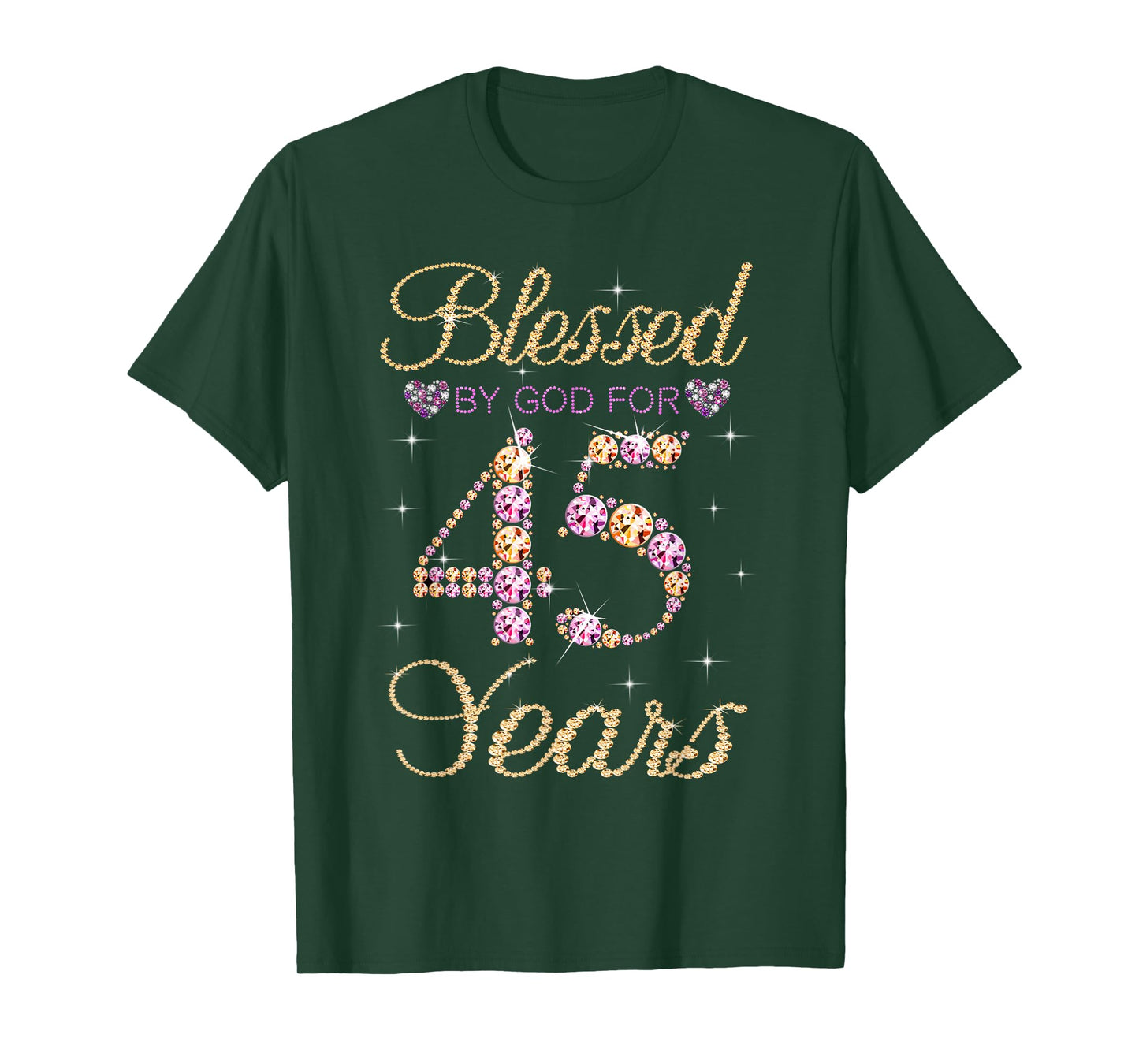 Blessed By God For 45 Years Funny 45th Birthday Women T-Shirt