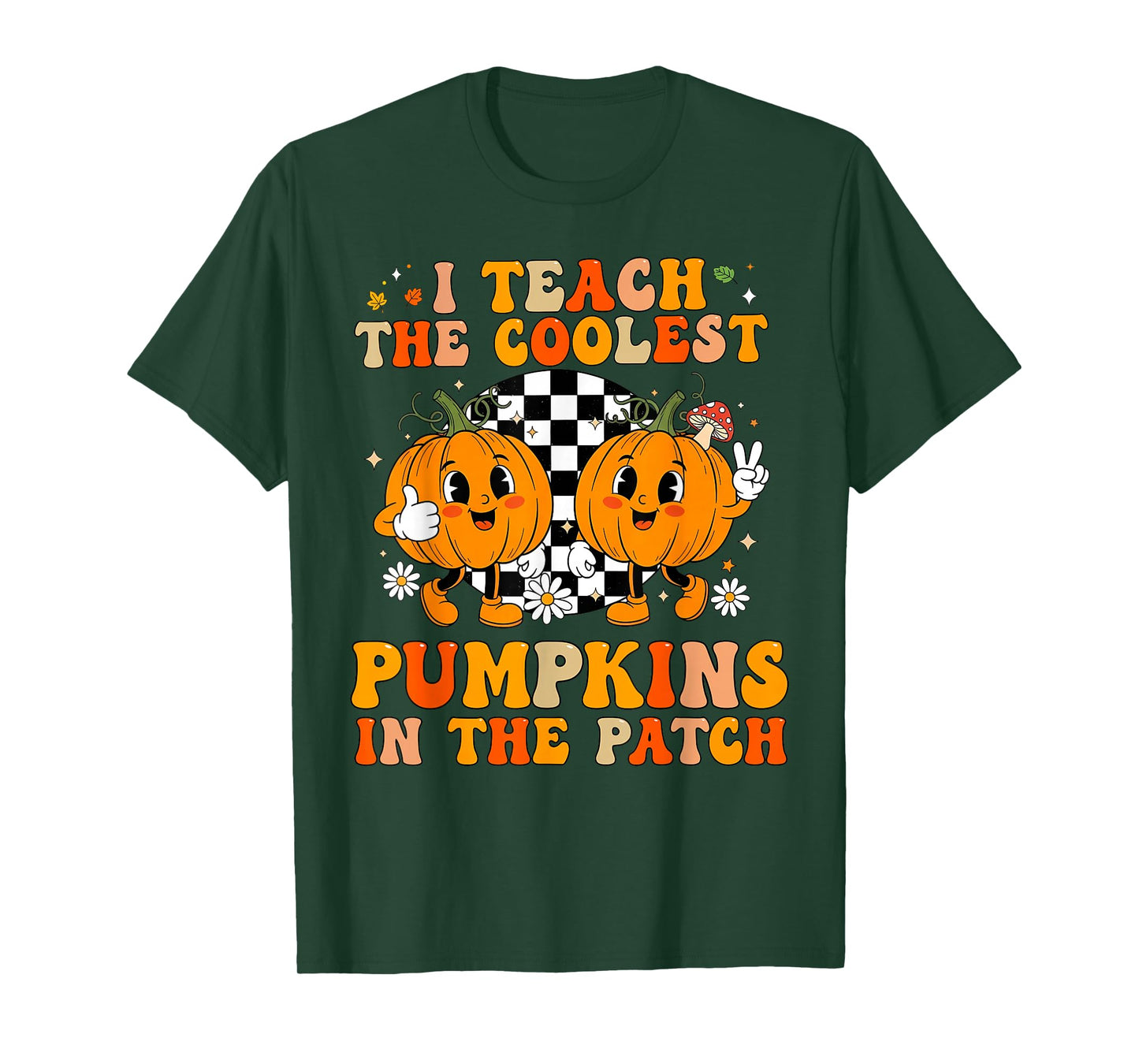 I Teach The Coolest Pumpkins in The Patch Teacher Halloween T-Shirt