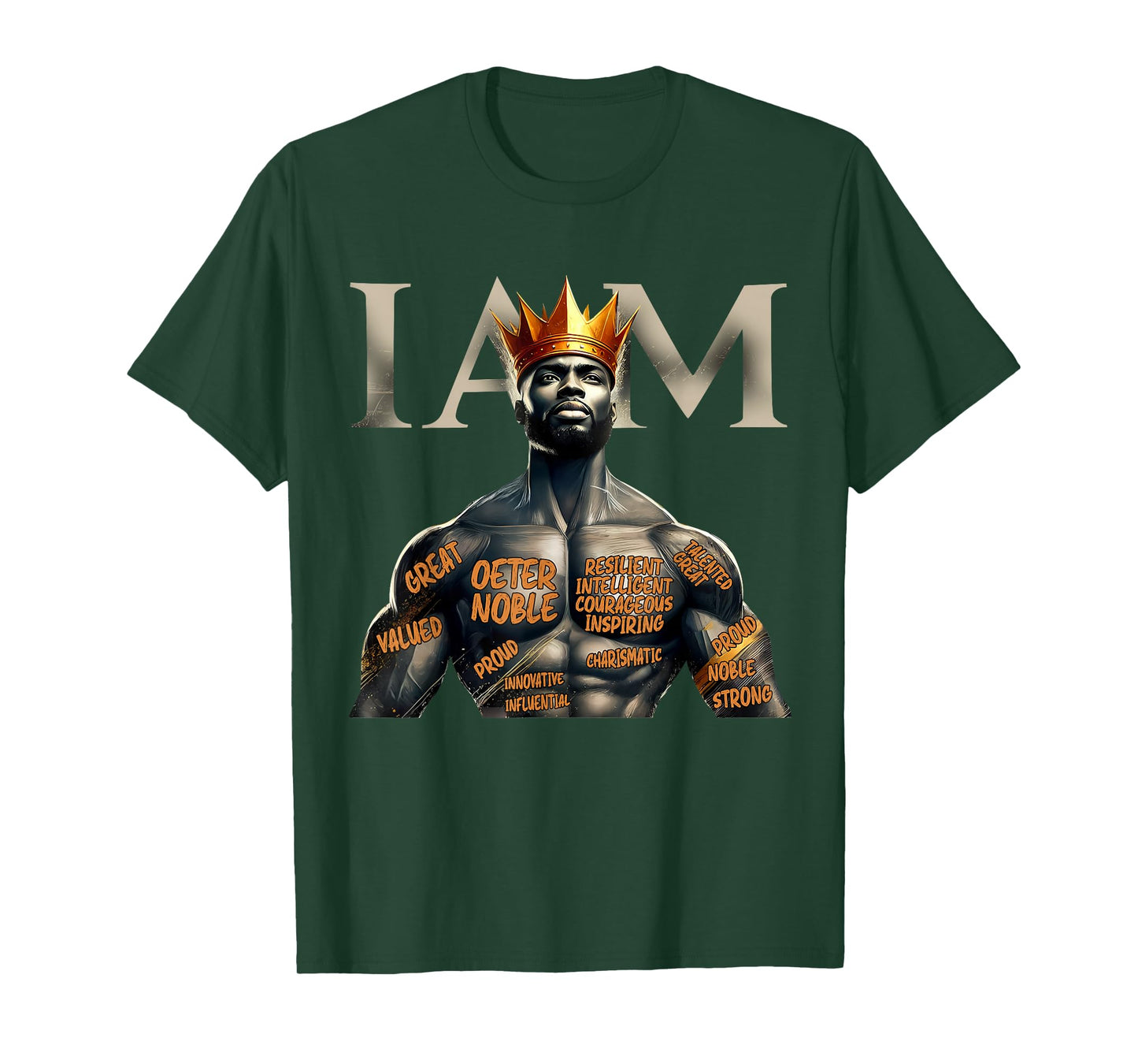 Black History I Am Black Man King Dad Afro Melanin Men T-Shirt