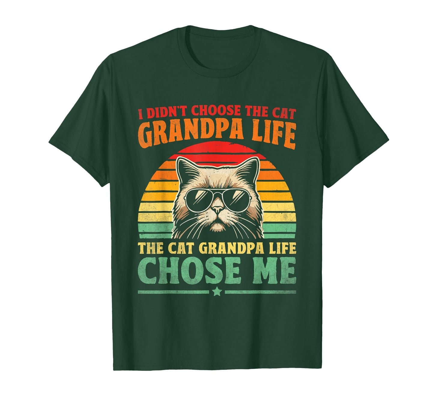 Cat Grandpa Life Cat Lover Grandpa Cat Grandfather T-Shirt