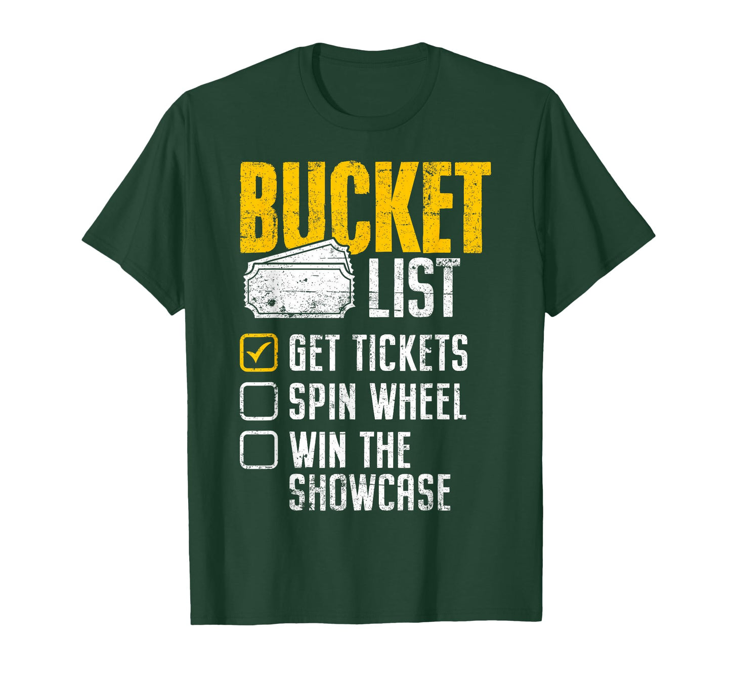 Wheel Win Game Show Bucket List Get Tickets Spins Funny Gift T-Shirt