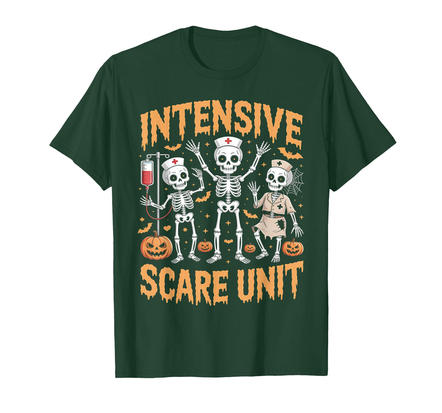 ICU Halloween Shirt Nurse Halloween Pumpkin Nurse Halloween T-Shirt