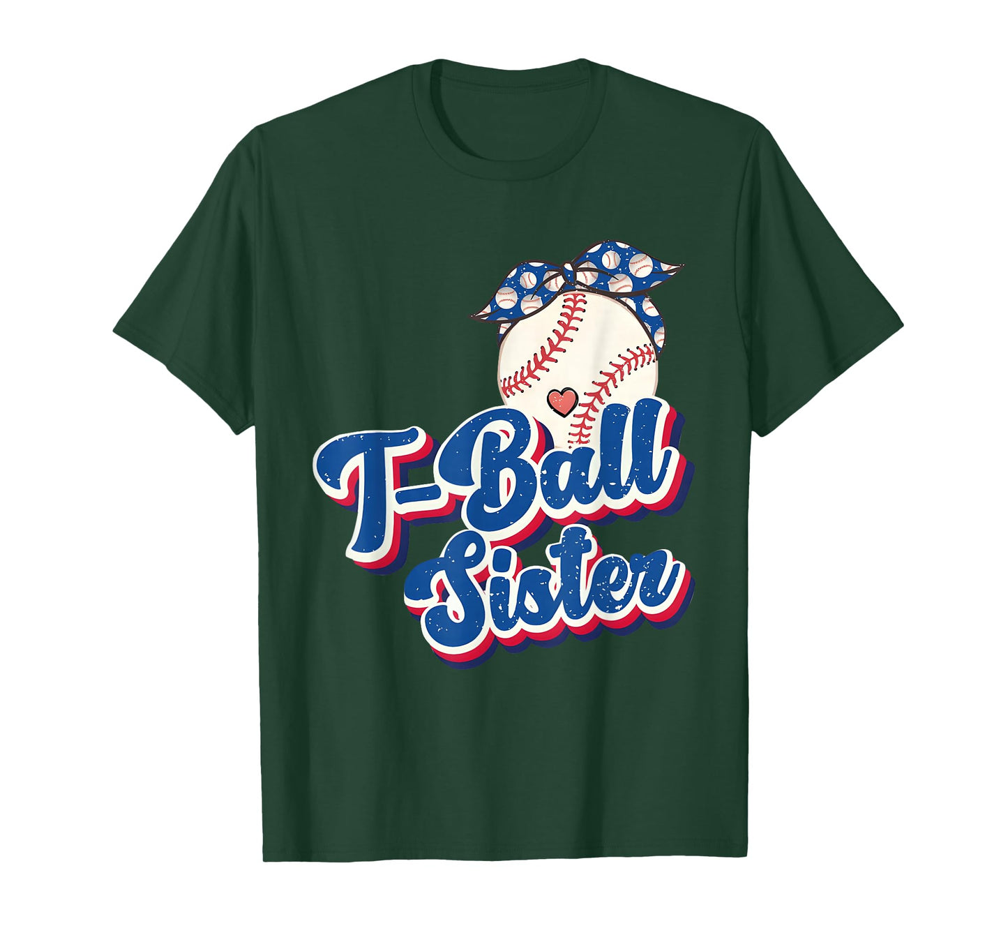 T-ball Sister Groovy Retro Tballl Sister Teeball Sport T-Shirt