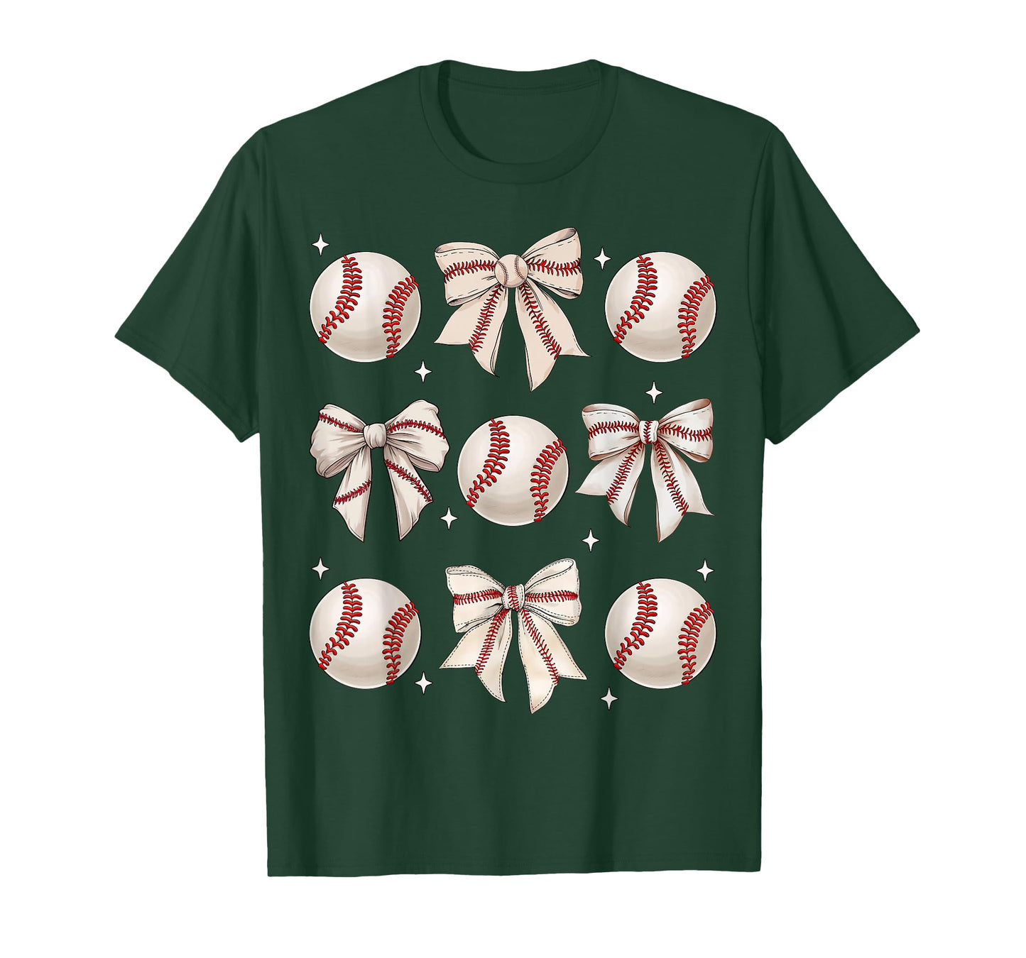 Baseball Coquette Bow Baseball Mom Mothers Day Baseball Mama T-Shirt