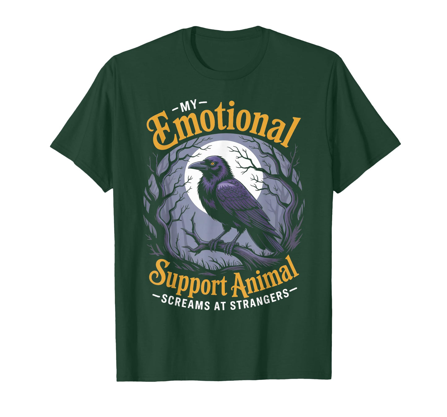 Emotional Support Animal Gothic Birds Animal Crow T-Shirt