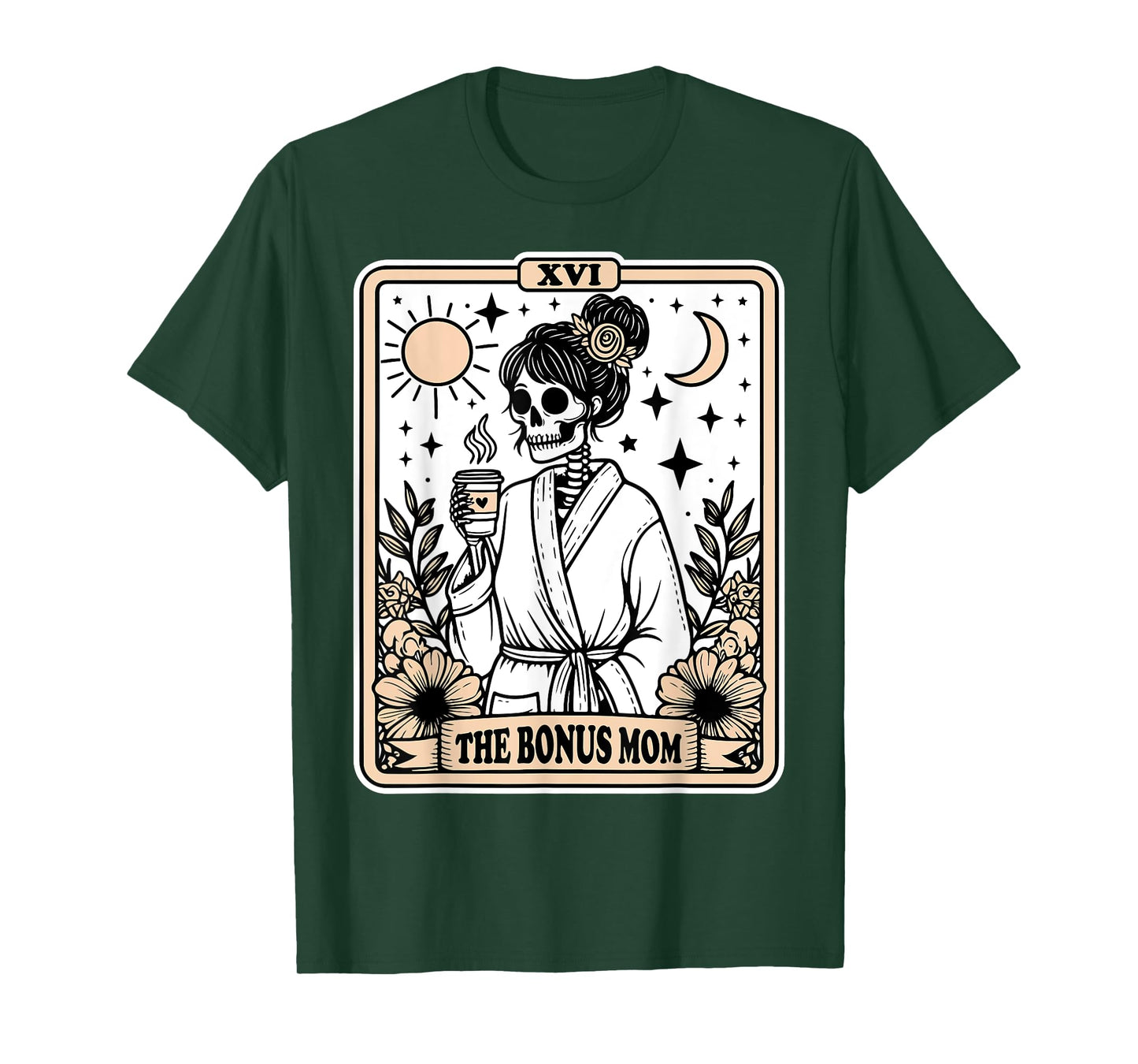 The Bonus Mom Tarot Card Skeleton Stepmom Witchy Vibes T-Shirt